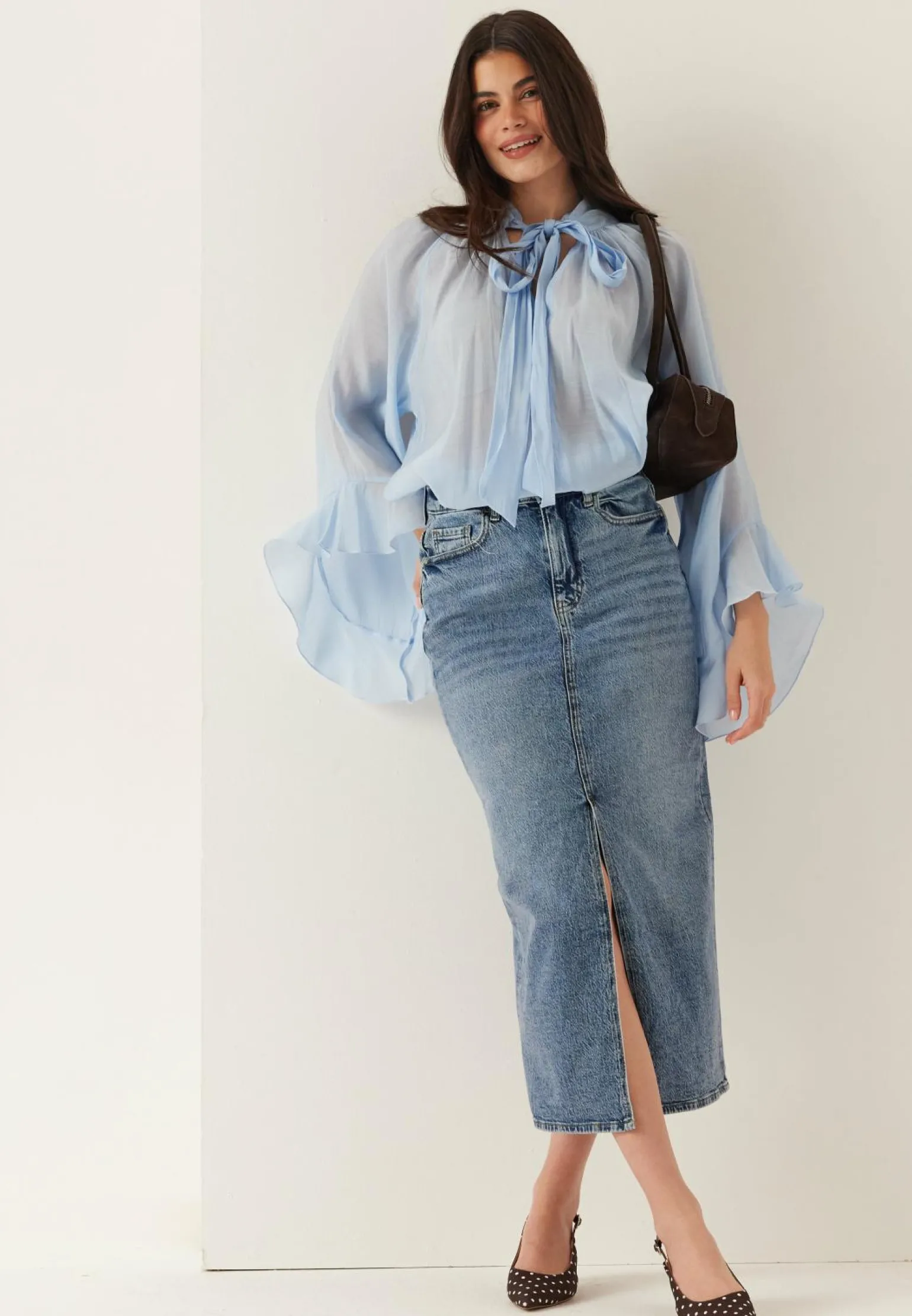 Vijaf Hw Midi Denim Skirt-noos
