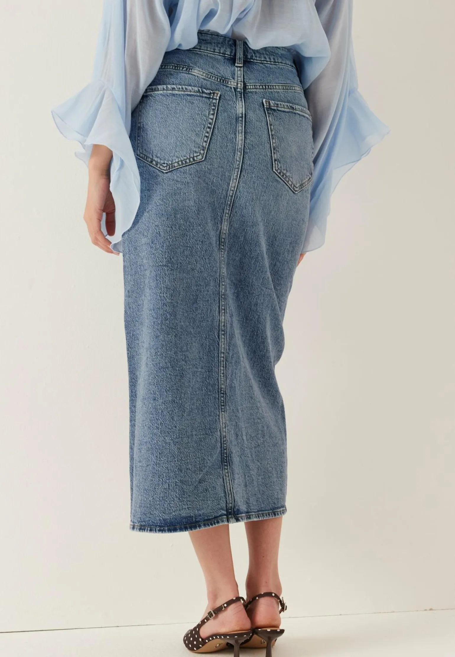 Vijaf Hw Midi Denim Skirt-noos