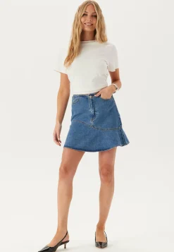 Vijessie Rw Short Denim Skirt