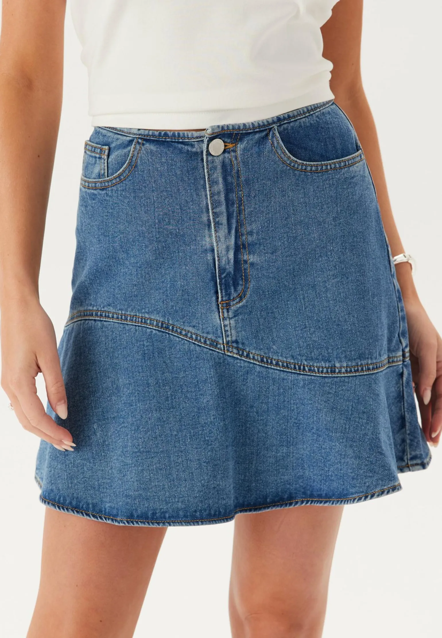 Vijessie Rw Short Denim Skirt