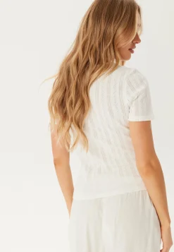 Vikassie S/S Pointelle Top