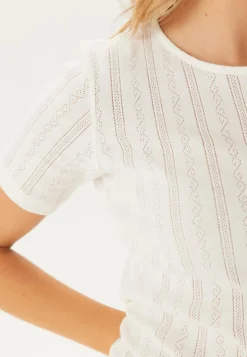Vikassie S/S Pointelle Top