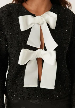 Viotta L/S BOW CARDIGAN