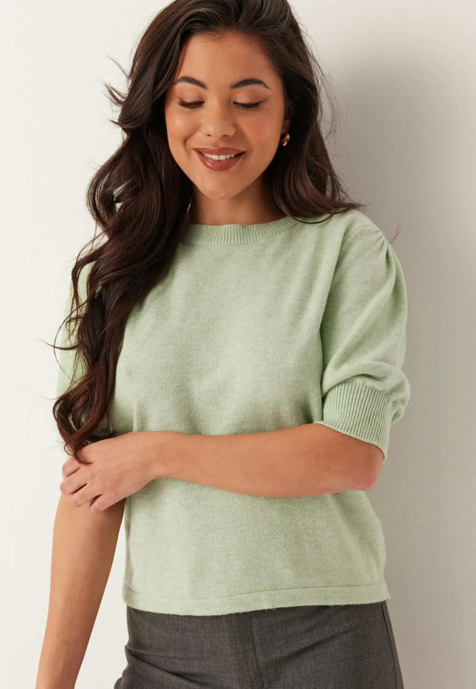 Viril 2/4 SLEEVE O-NECK KNIT T