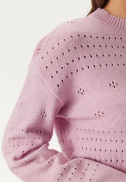 Viril L/S O-Neck Pointelle Knit