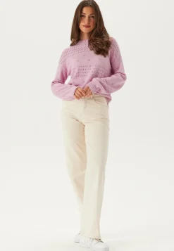 Viril L/S O-Neck Pointelle Knit