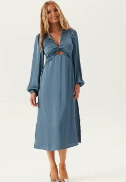 Vischasta L/S CUT OUT MIDI DRESS