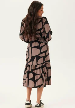 Viscose Flounce Shirt Dress