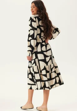 Viscose Flounce Shirt Dress