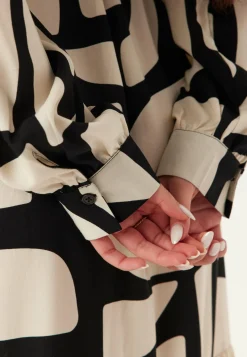 Viscose Flounce Shirt Dress