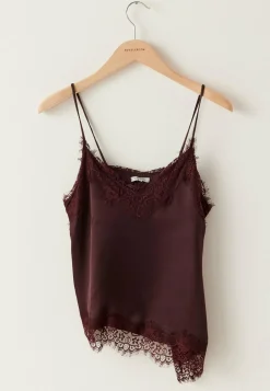 Viscose Satin Lace Singlet