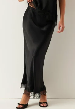 Viscose Satin Lace Skirt