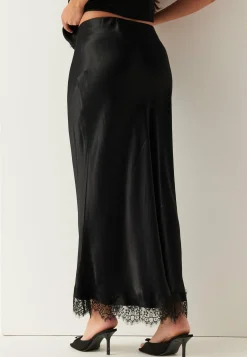 Viscose Satin Lace Skirt