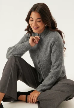 Vmbang Ls High Neck Zip Cardig