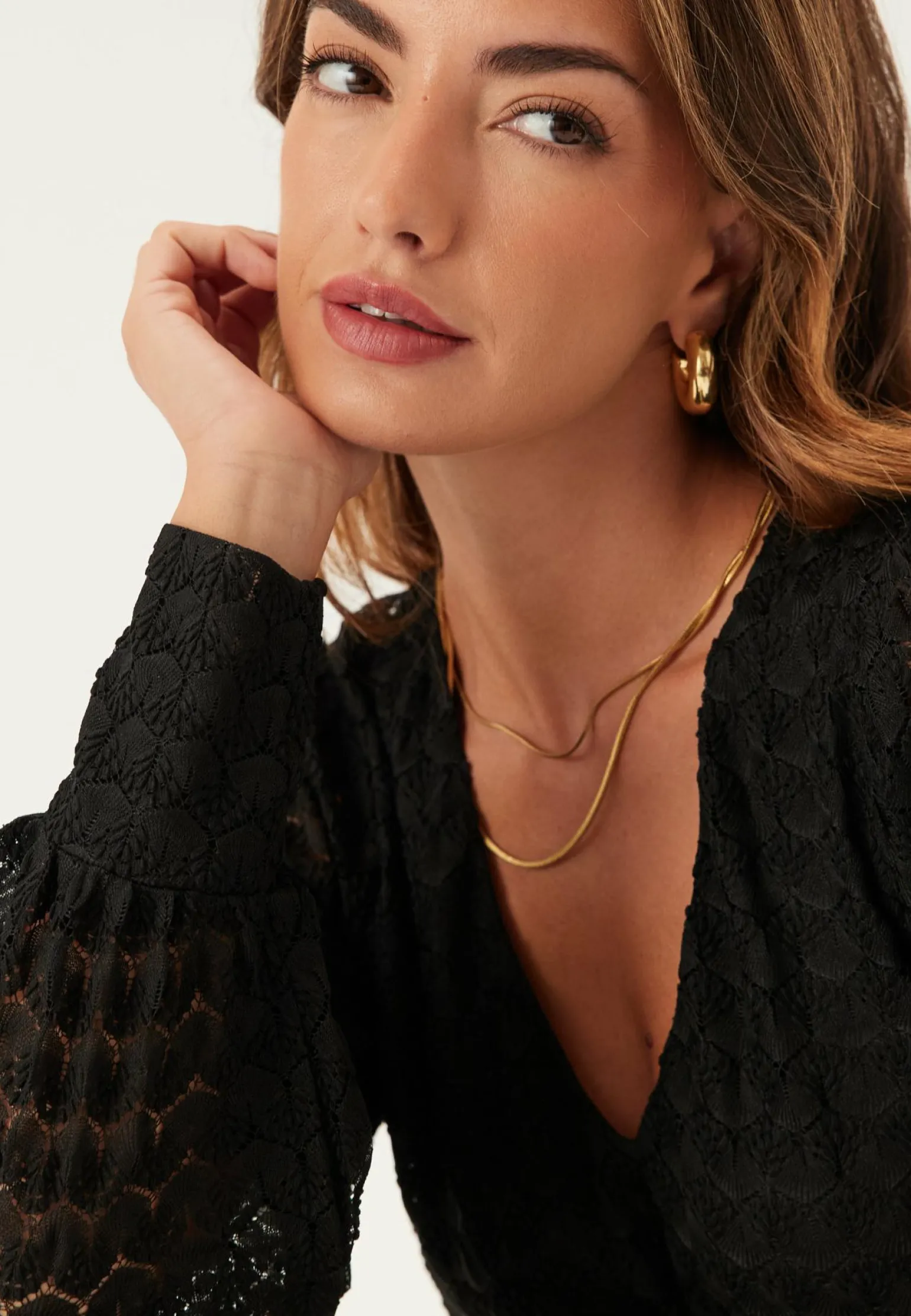 Vmbecca Ls V-neck Lace Top