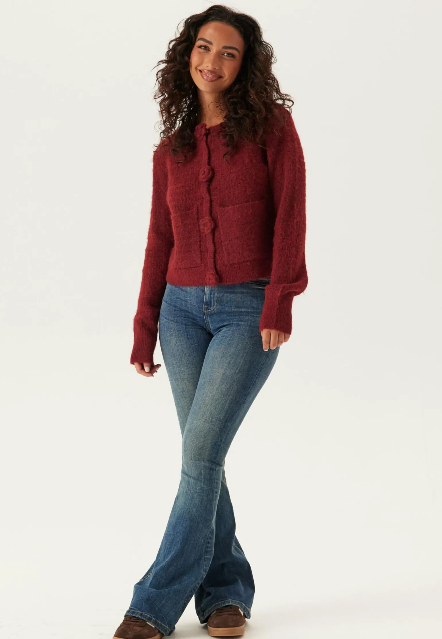 Vmblossom Ls O-neck Cardigan