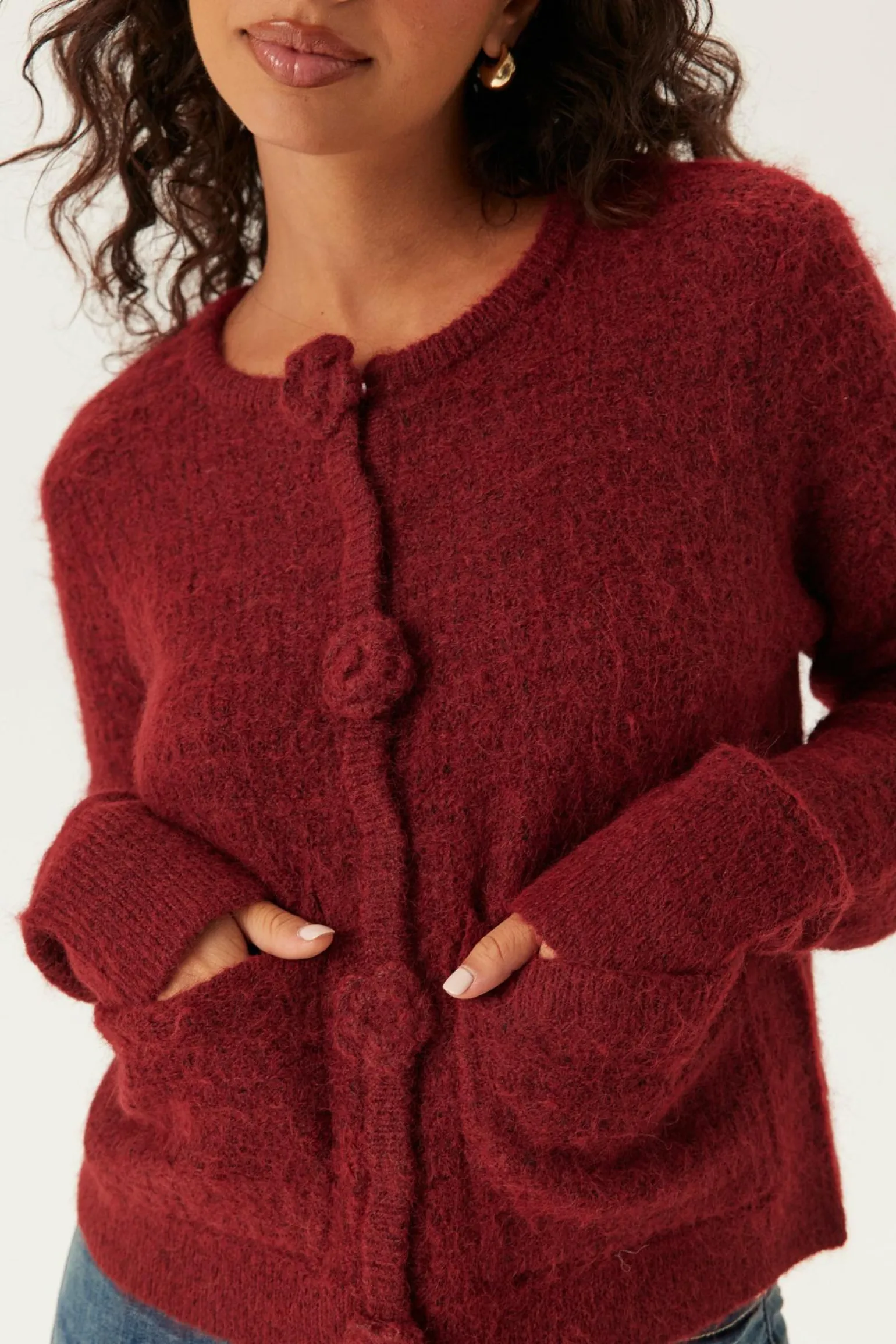 Vmblossom Ls O-neck Cardigan
