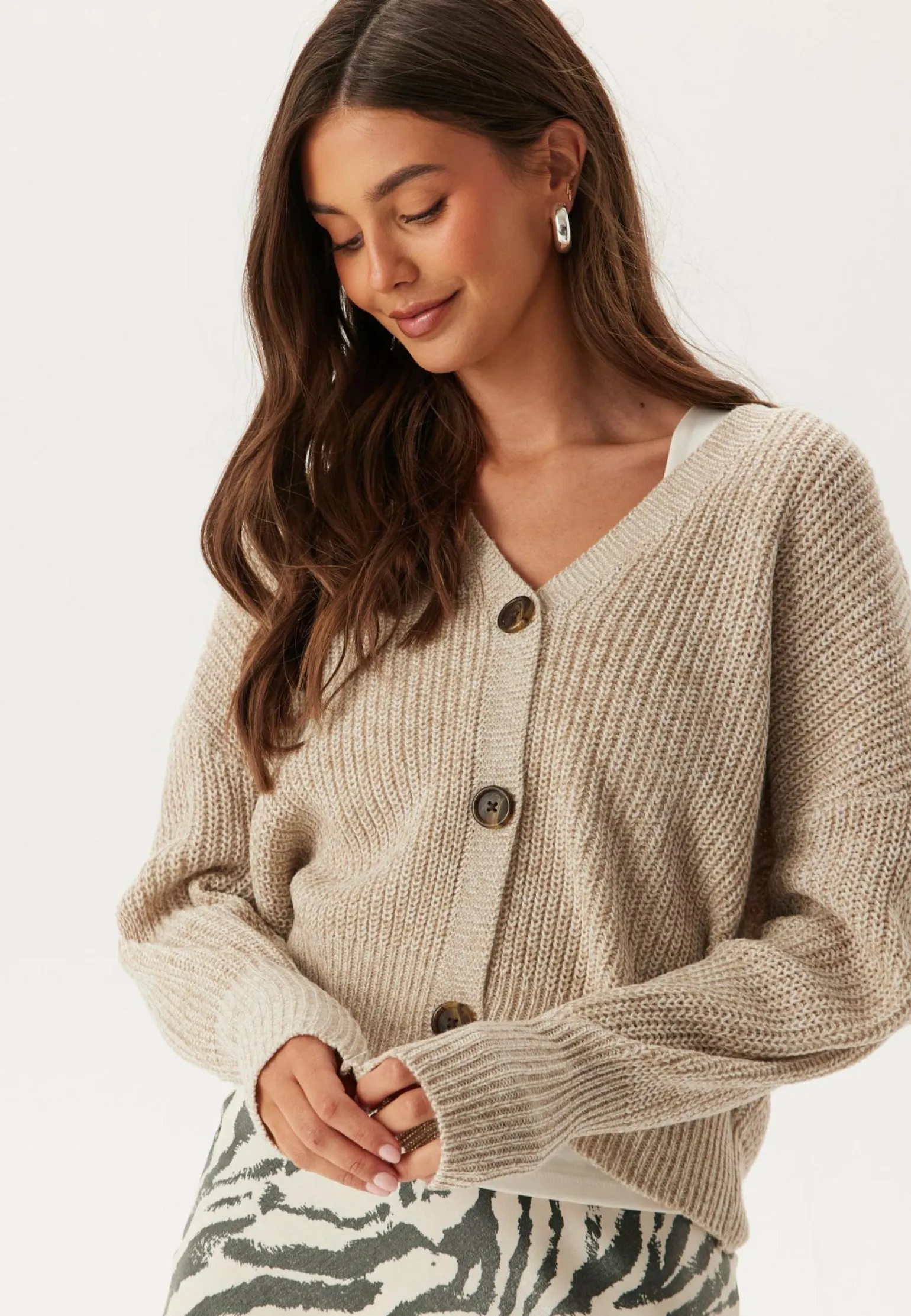 Vmlea LS V-Neck Cuff Cardigan