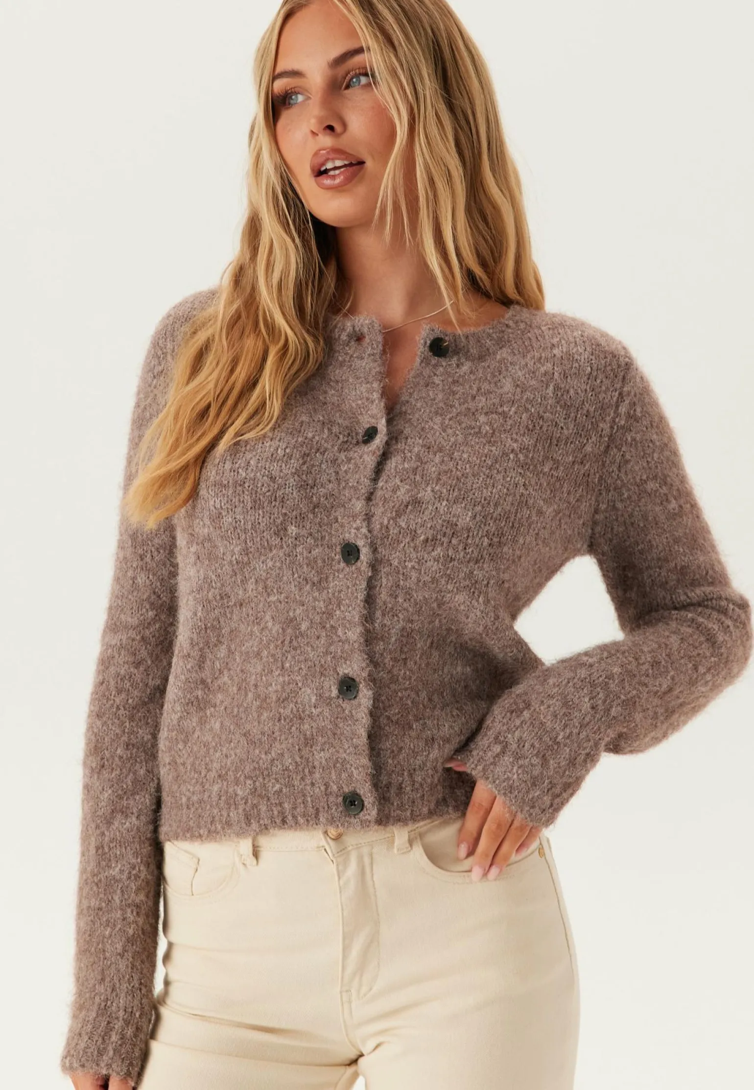 Vmnovah Ls O-neck Button Cardi