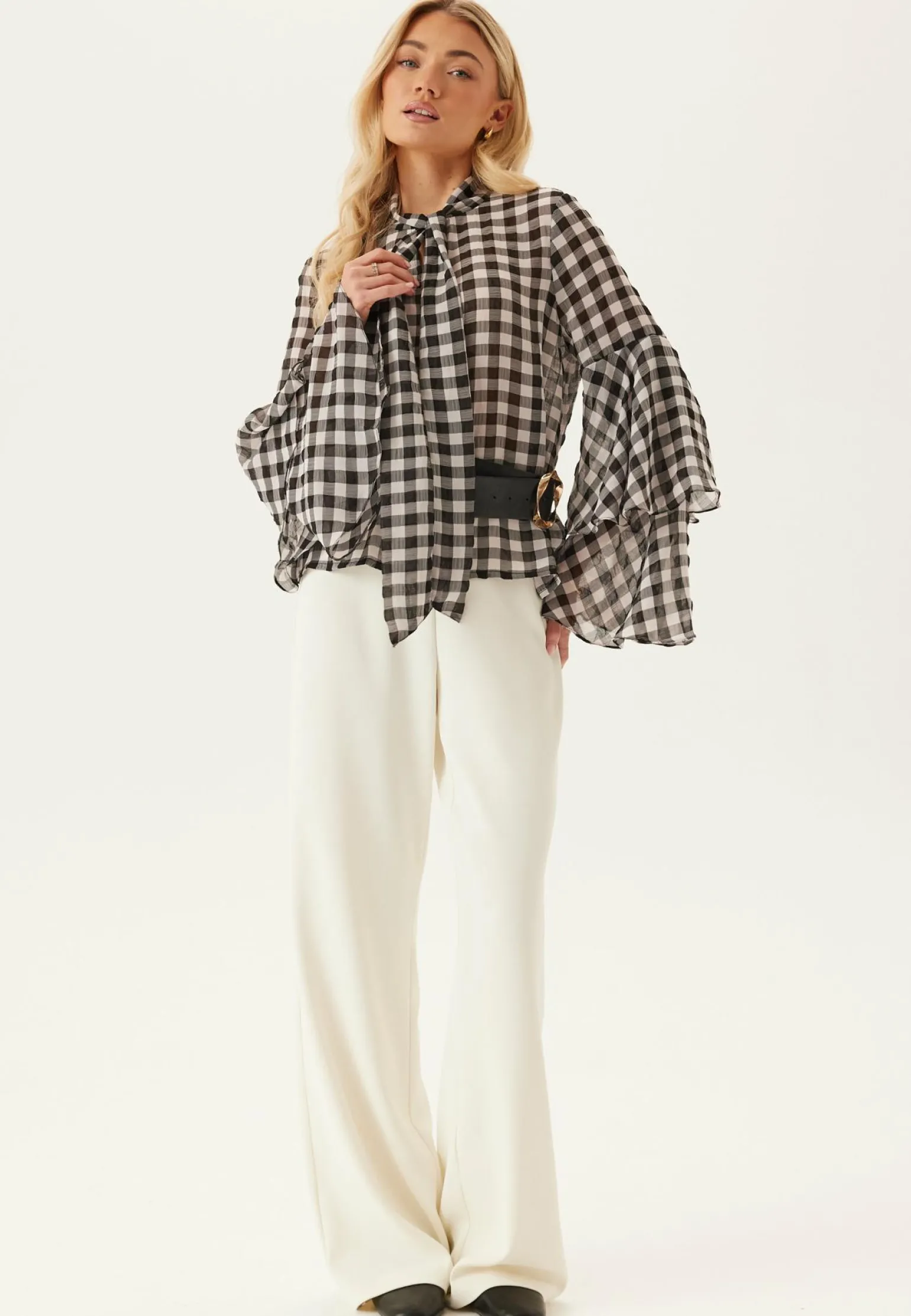Vmsia Ls Flounce Top