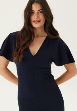 V-Neck Butterfly Sleeve Dress