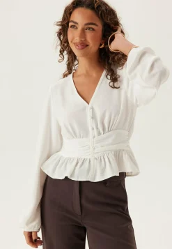 V-neck Button Blouse