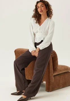 V-neck Button Blouse