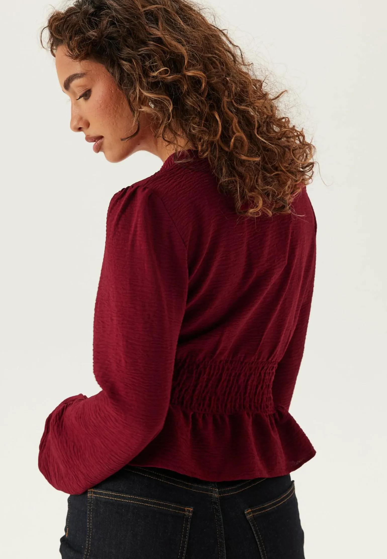 V-neck Button Blouse