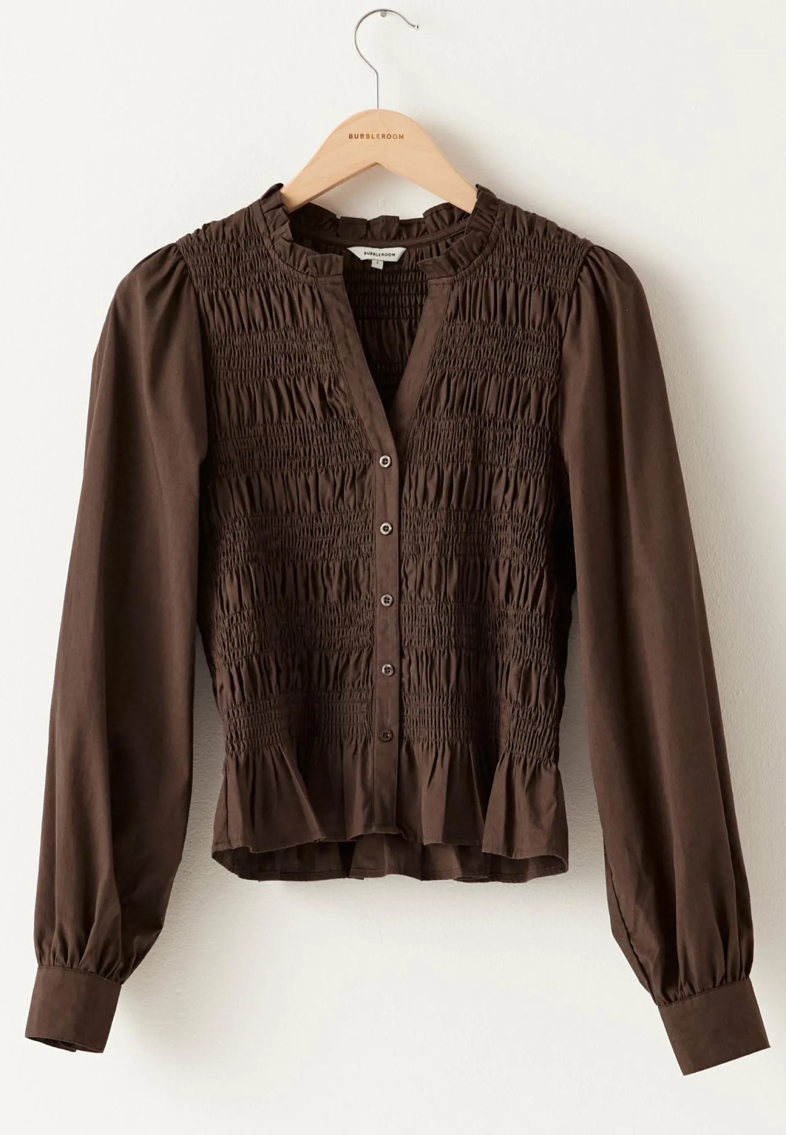 V-neck Cotton Smock Blouse