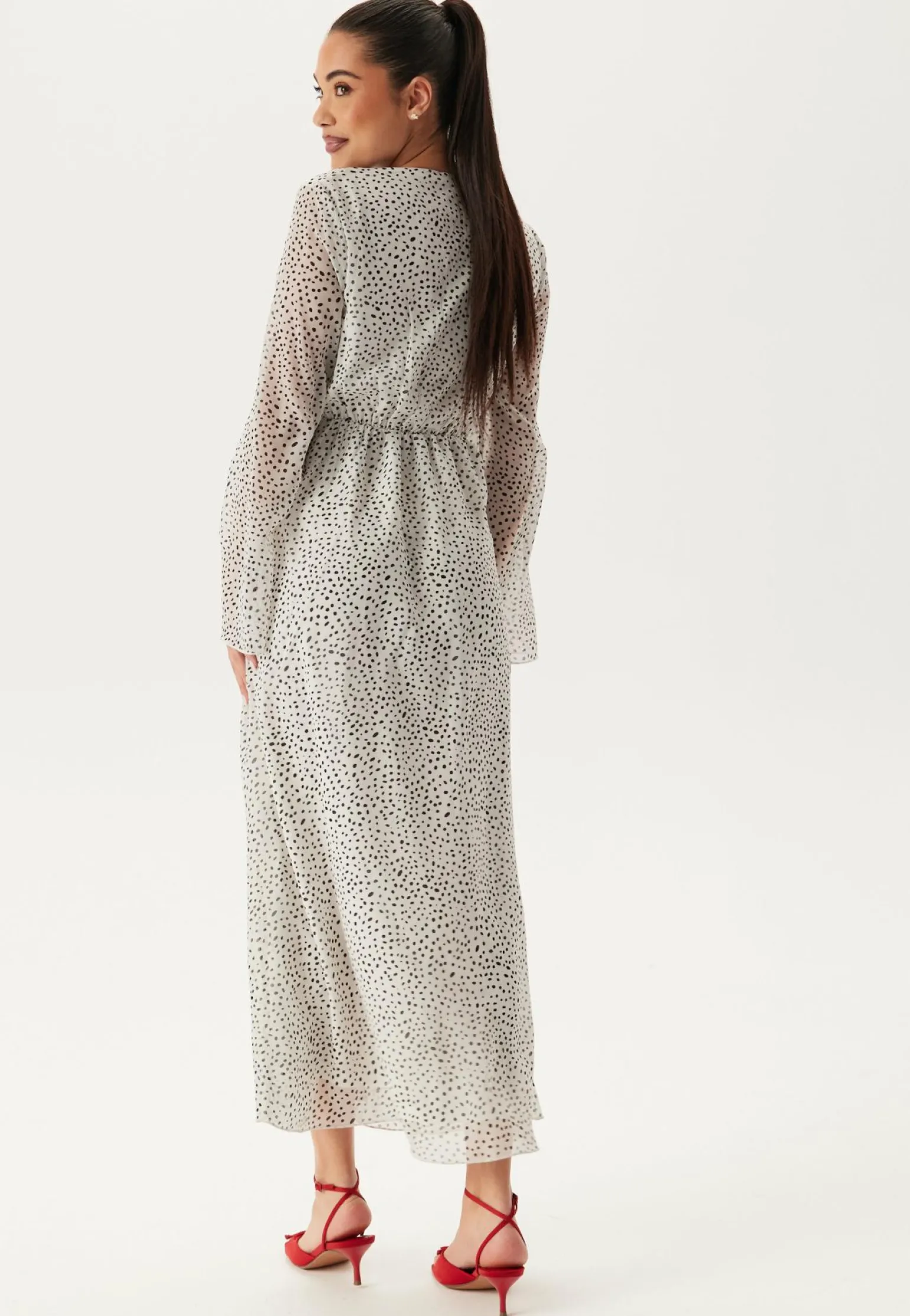 V-Neck Frill Dress