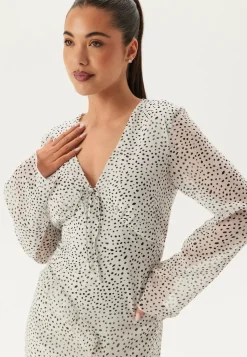 V-Neck Frill Dress