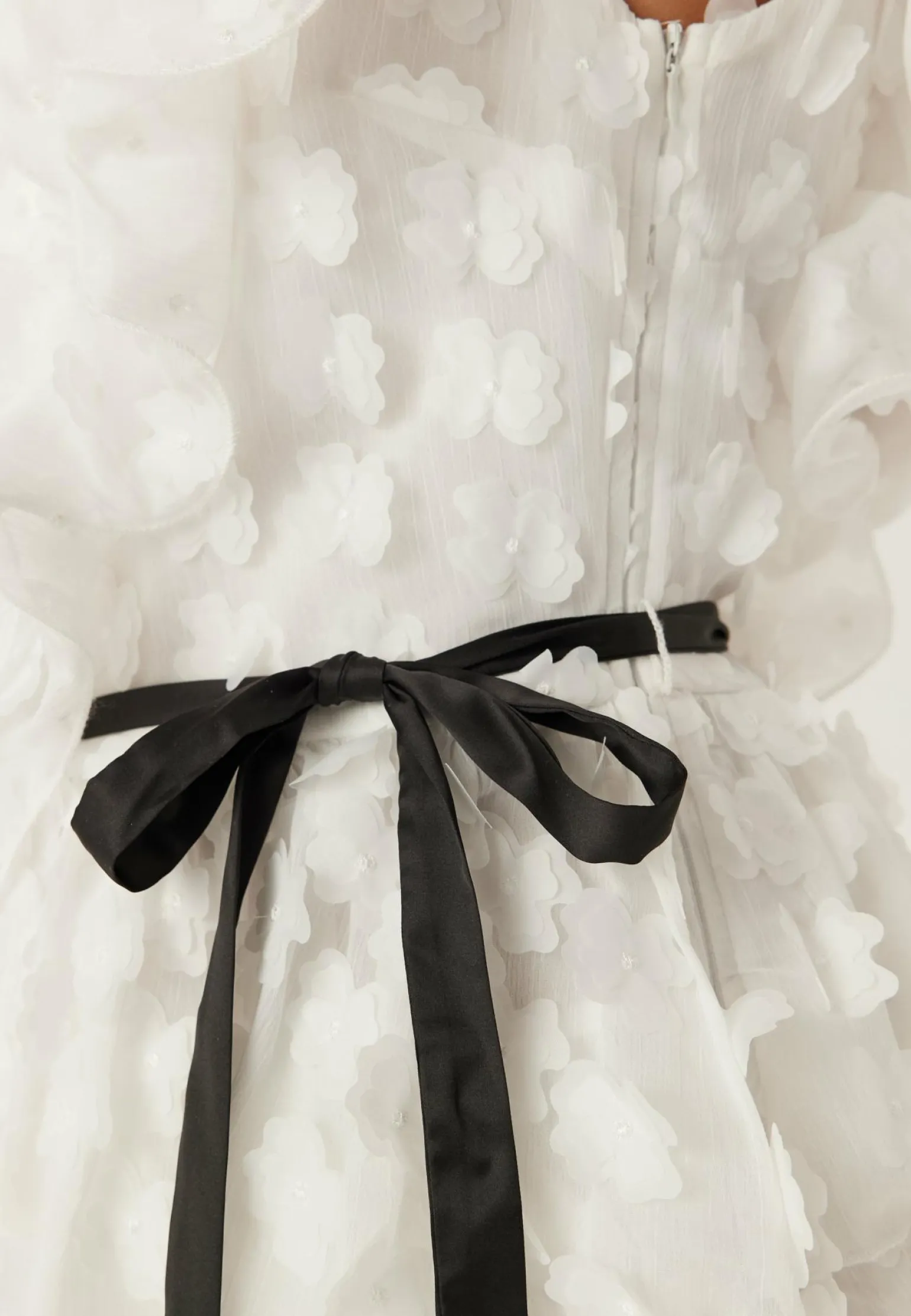 V-neck Frill Floral Dress