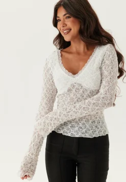 V-Neck Lace Top