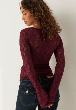 V-Neck Lace Top