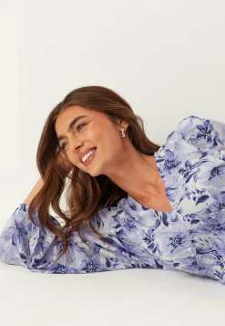 V-neck Smock Blouse