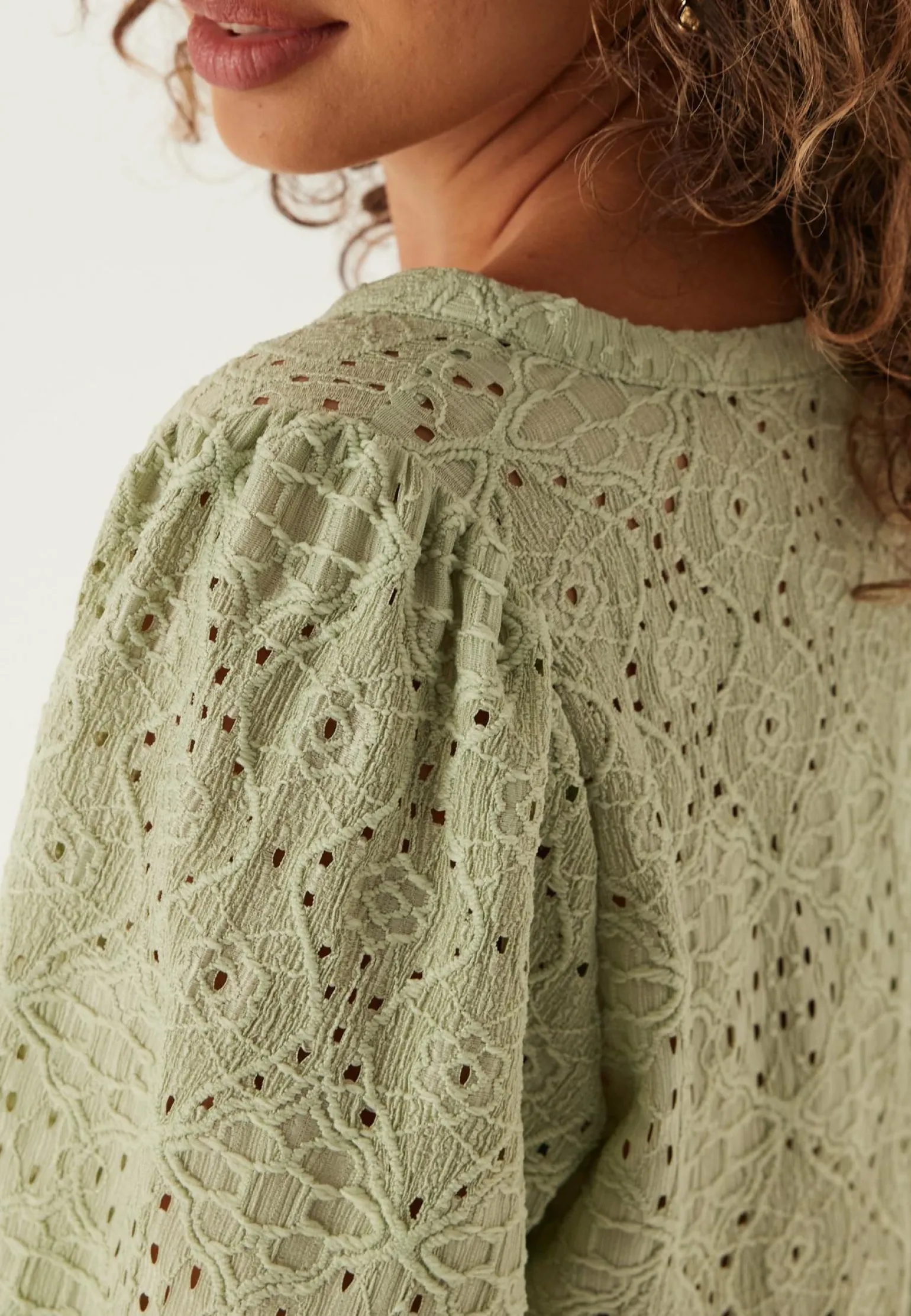 Volume Sleeve Button Blouse
