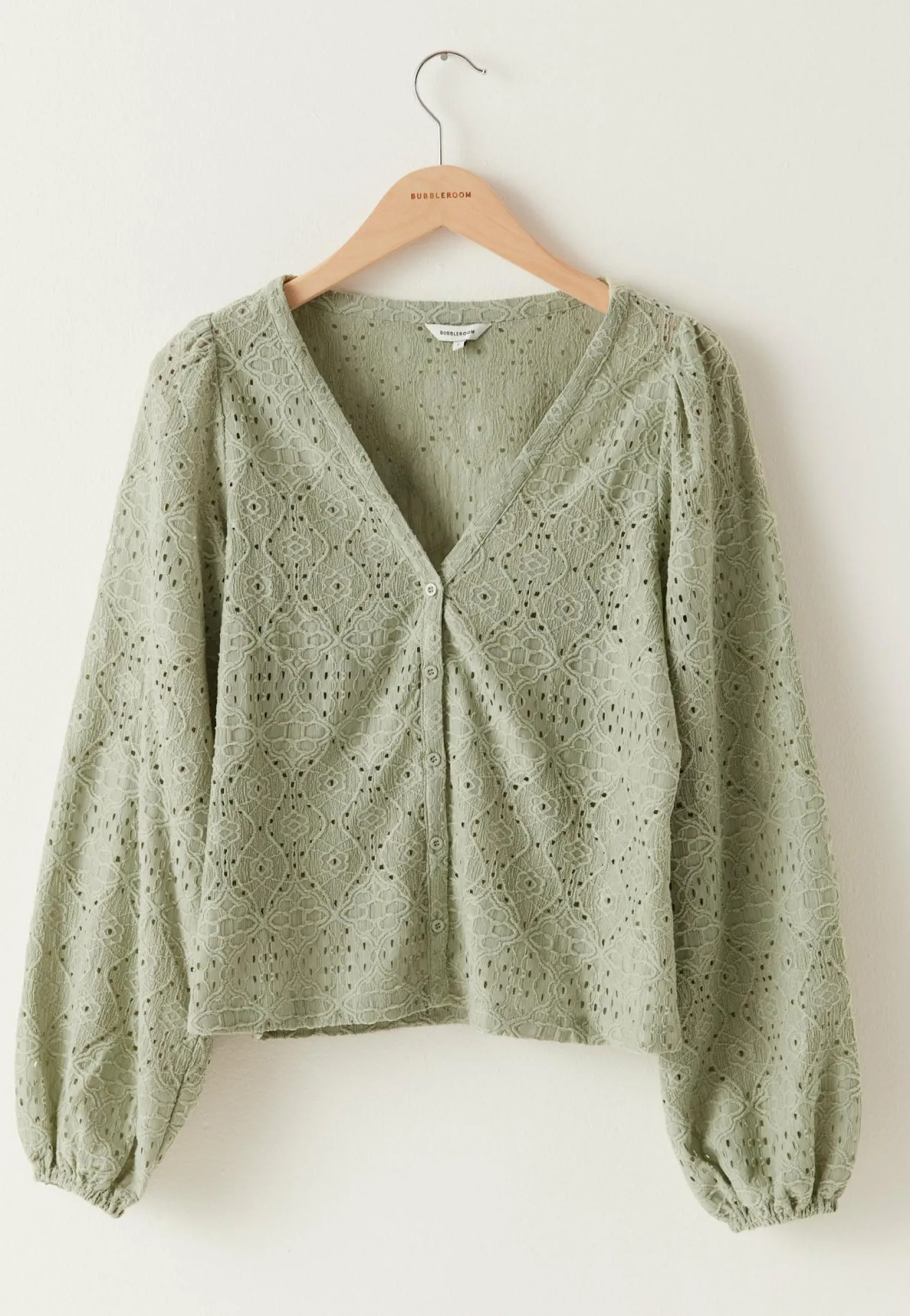 Volume Sleeve Button Blouse