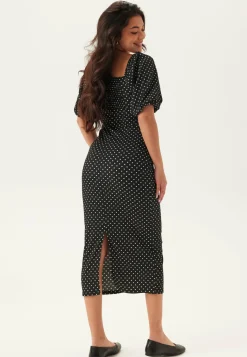 Volume Sleeve Midi Dress