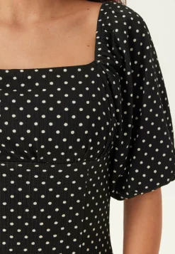 Volume Sleeve Midi Dress