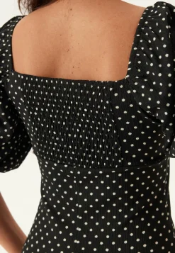 Volume Sleeve Midi Dress