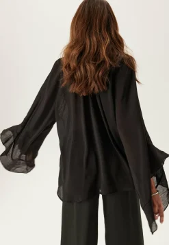 Wide Sleeve Bow Blouse