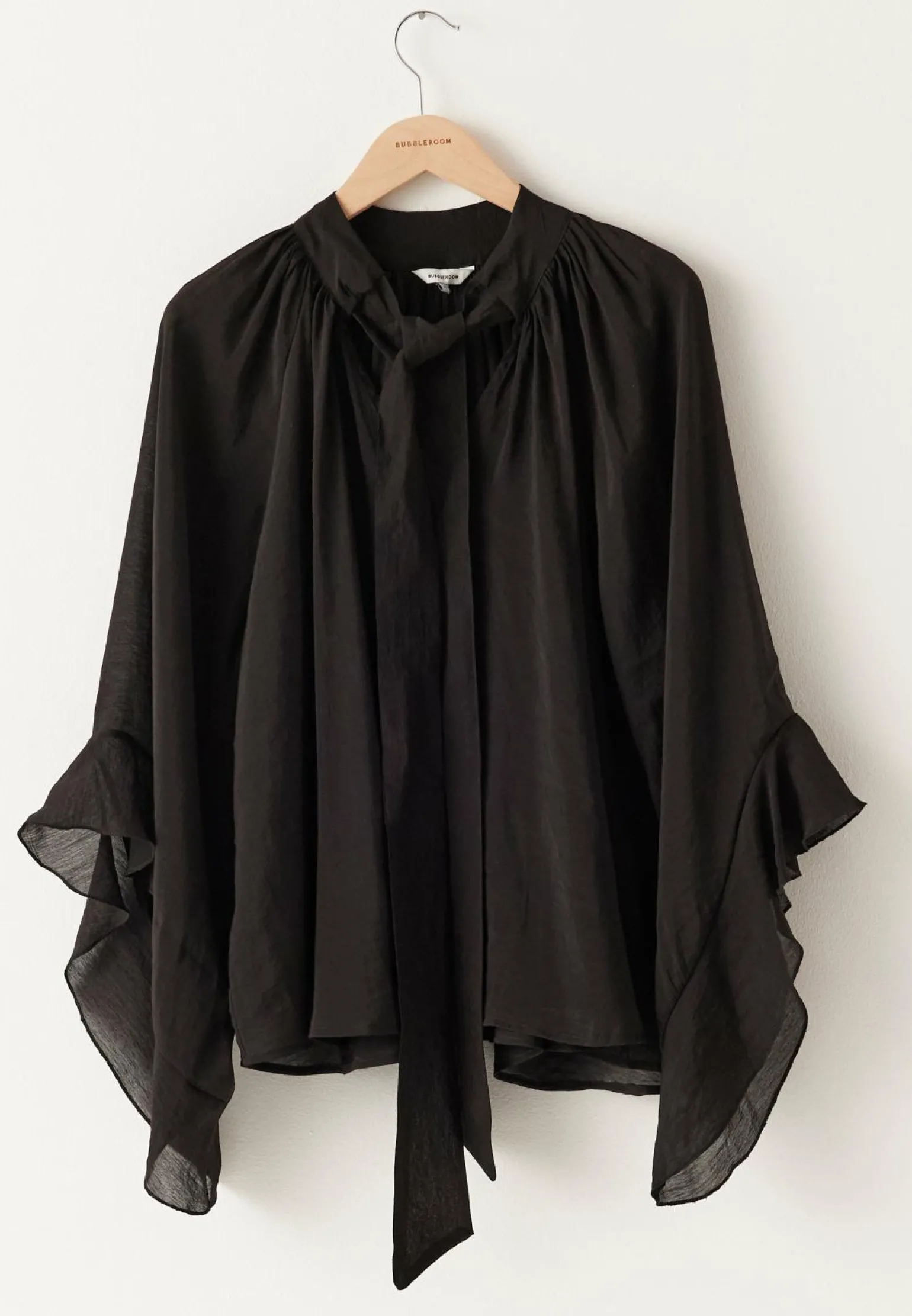 Wide Sleeve Bow Blouse