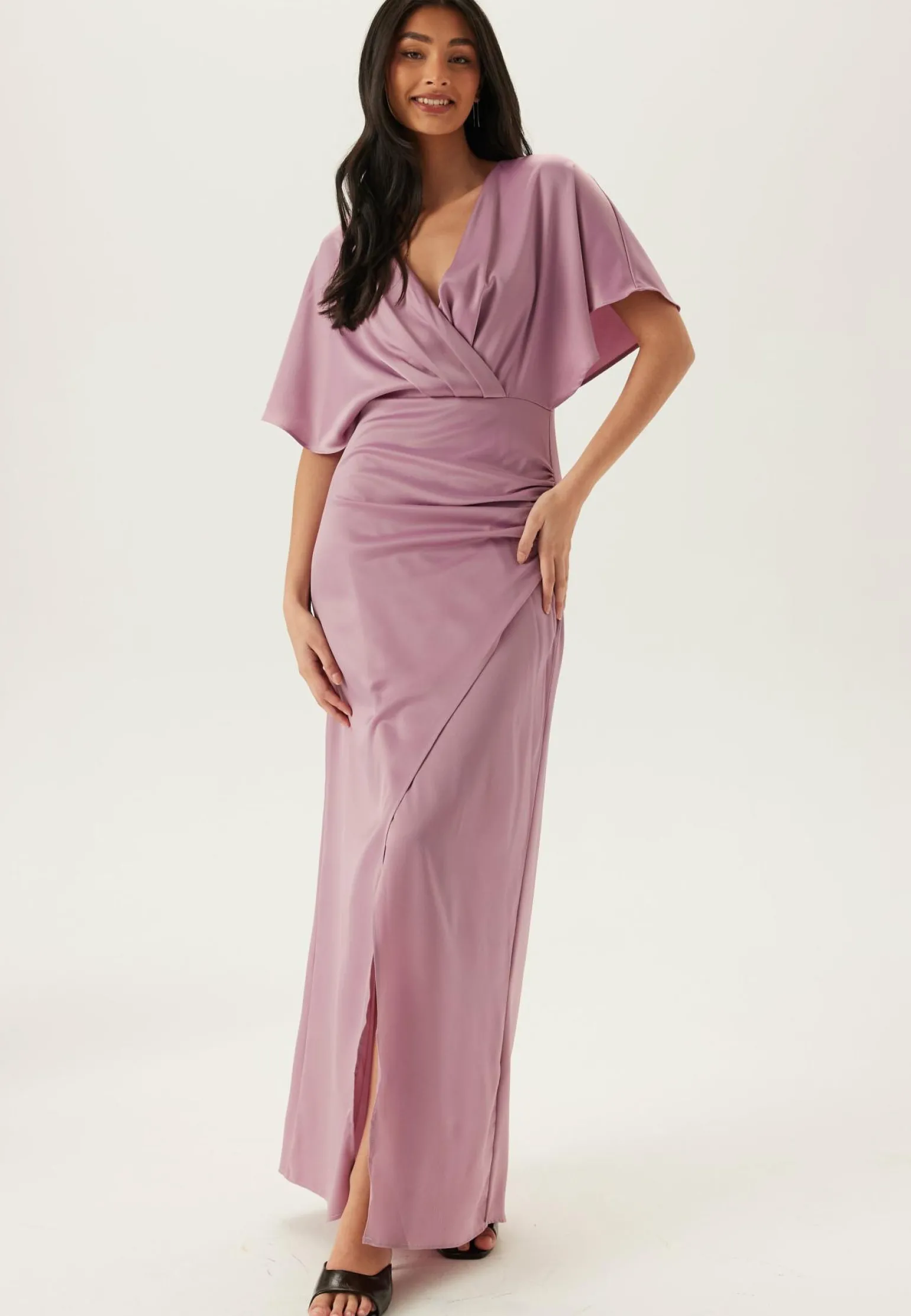 Wrap Satin Gown