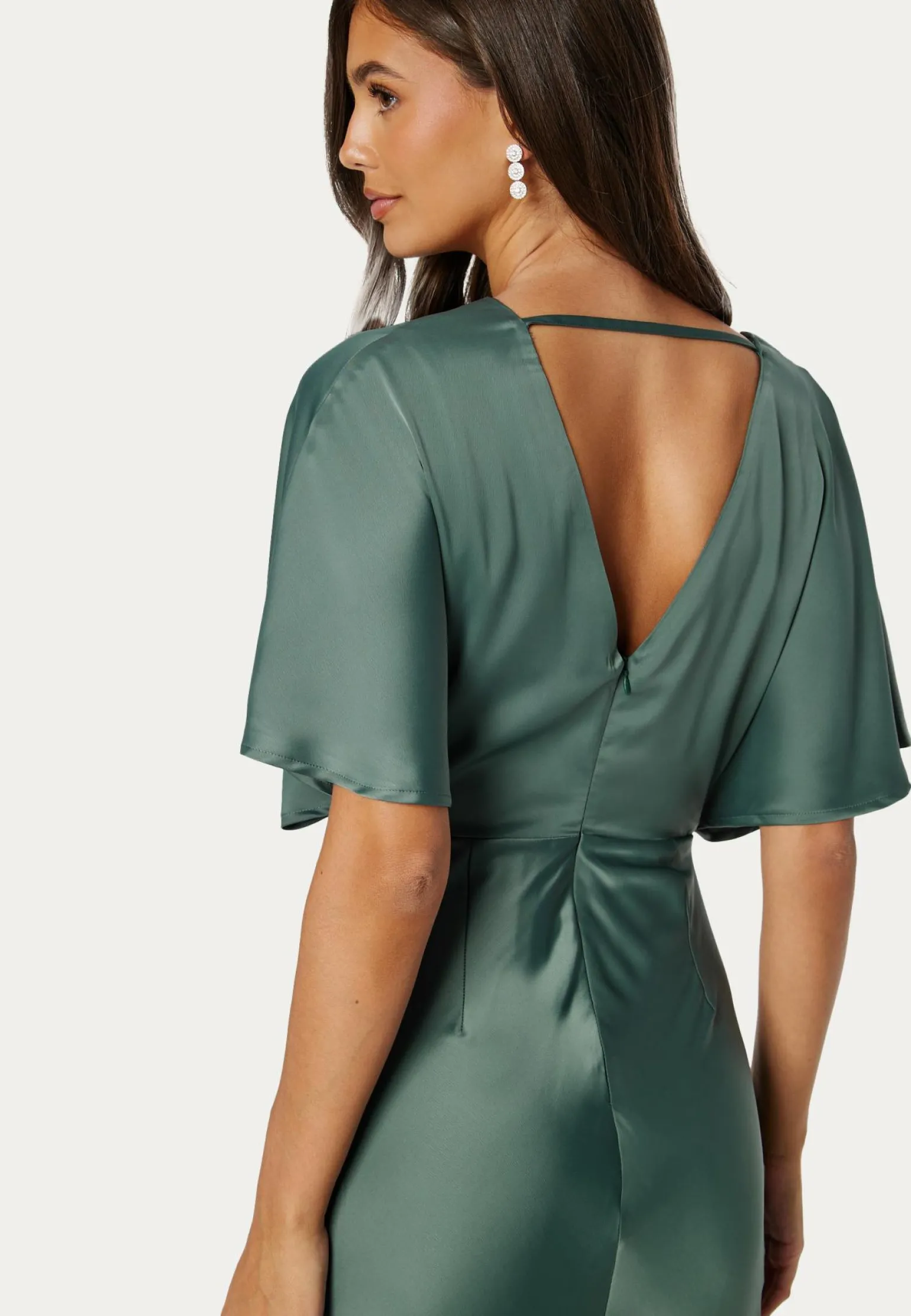 Wrap Satin Gown