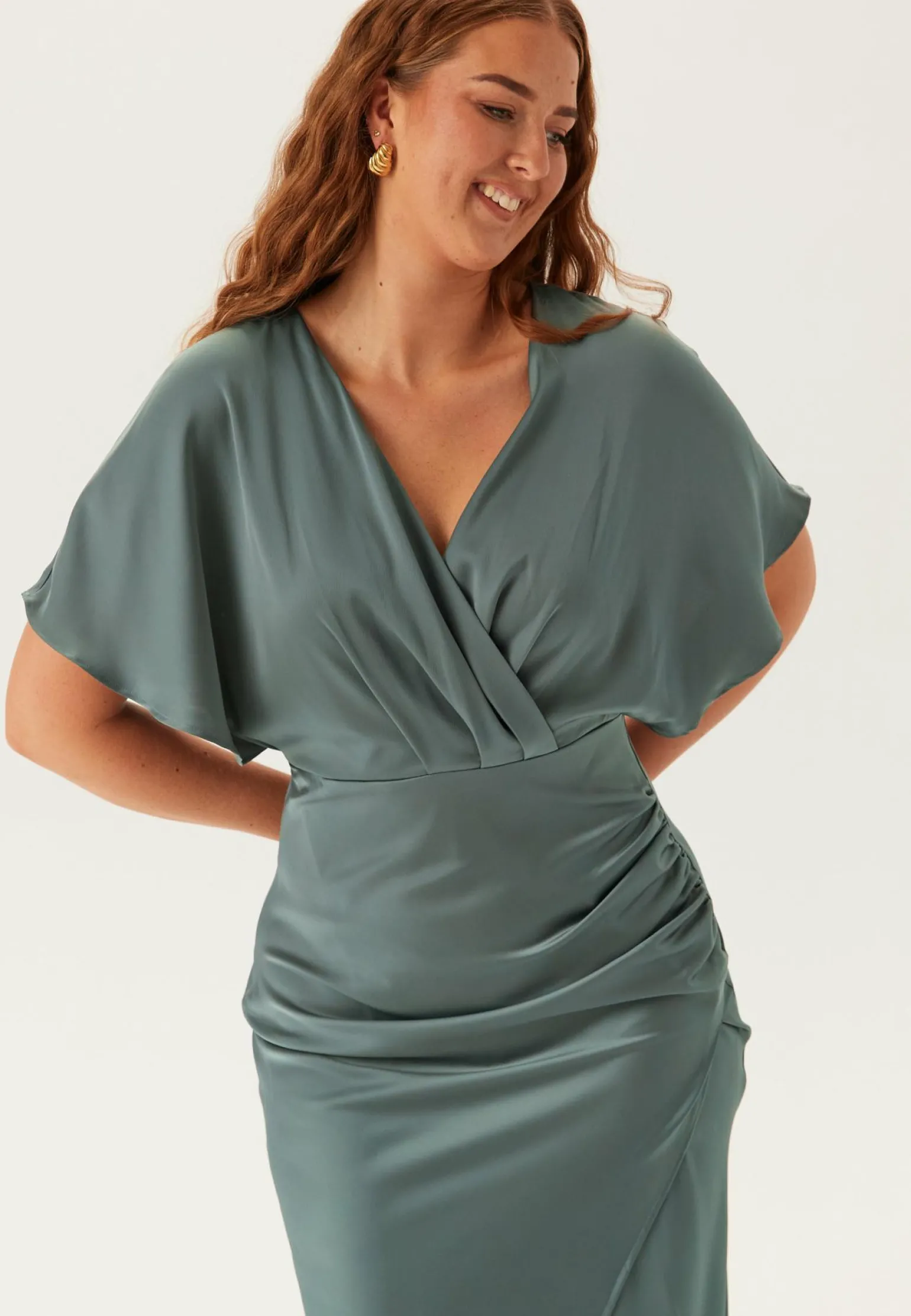 Wrap Satin Gown