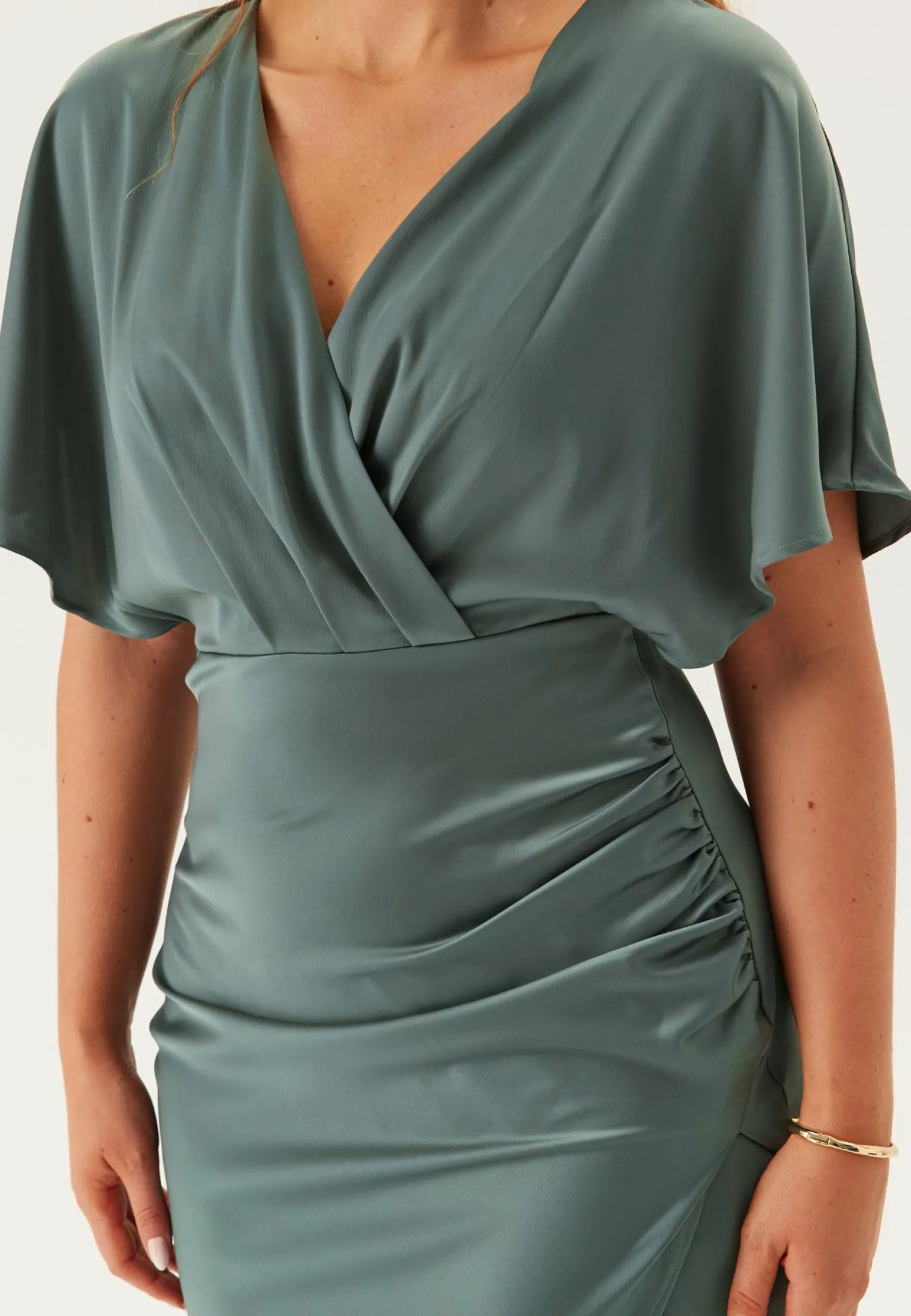 Wrap Satin Gown