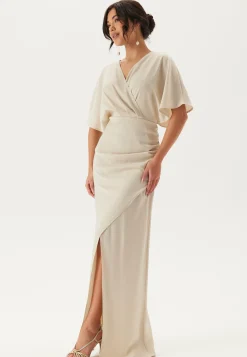 Wrap Satin Gown