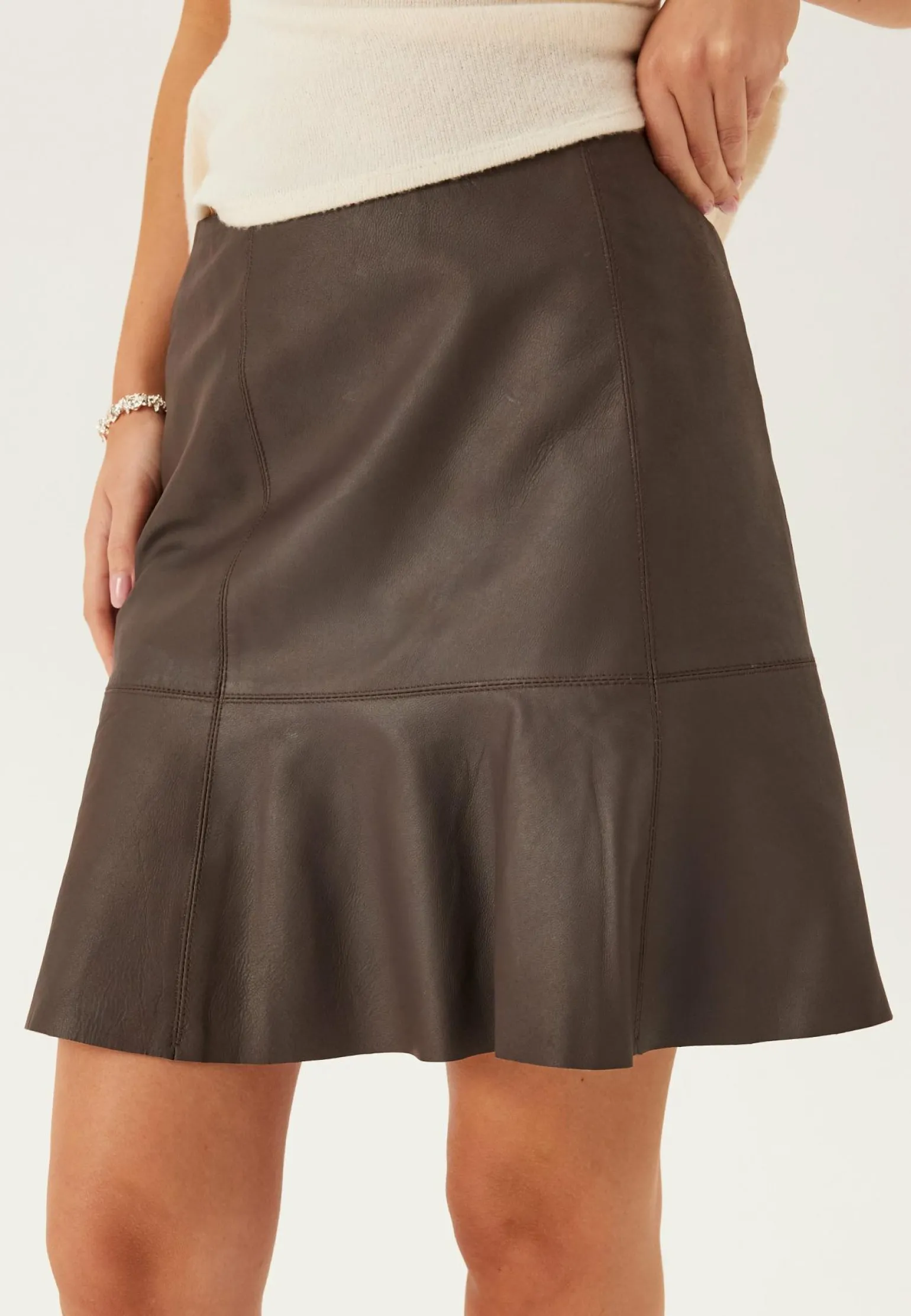 Yascolly Mw Naplon Leather Skirt