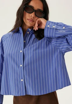 Yd Stripe Boxy Cropped Shirt
